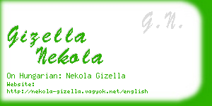 gizella nekola business card